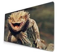 Bearded Dragon Lizards Extended Gaming Mouse Pad with Stitched Edges Large Mousepad with Premium Textured Cloth Non-Slip Rubber Base Keyboard Pad Desk Mat for Gamer Office Home