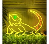 Bearded Dragon Neon Signs, Dimmable Reptile Led Neon Sign for Wall Decor, Animal Themed Neon Light Up Signs for Kids Birthday Party Presents Bedroom Living Room Home Decorations