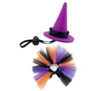 Bearded Dragon Outfits, Witch Hat and Skirt Costume Set, 2.28x2.28x3.35 Inches Reptile Dress Up Apparel, Cute Pet Accessories, Ideal for Amphibians, Turtles, Geckos, Birds, Hedgehogs, Parrots