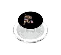 Bearded Dragon Patriotic American Flag 4th of July USA PopSockets PopGrip for MagSafe