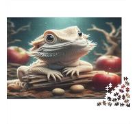 Bearded Dragon Portrait Puzzles for Adults 1000 Pieces with No Puzzle Dust Jig Saws As Difficult Puzzles for Tabletop Games And Digital Detox 38x26cm/1000pcs