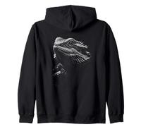Bearded dragon reptile a lover lizard portrait Zip Hoodie