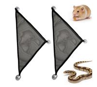 Bearded Dragon Reptile Hammock 2 x Mesh Hideouts for Reptiles Hamster Bed for Anolas, Geckos, Snakes, Chameleons, Squirrels, Flying Phalangers