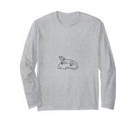 Bearded Dragon Reptile Keeper Silhouette Long Sleeve T-Shirt