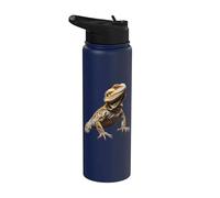 Bearded Dragon Reptile Lizard Scales Realistic Exotic Wild Stainless Steel Insulated Water Bottle