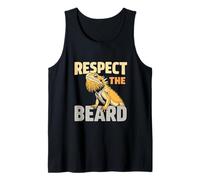 Bearded Dragon Respect The Beard Attitude Reptile Graphic Tank Top