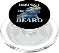 Bearded Dragon Respect The Beard Beardie Humor Women Men Kid PopSockets PopGrip for MagSafe