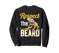 Bearded Dragon Respect The Beard Cool Exotic Reptile Sweatshirt