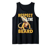 Bearded Dragon Respect The Beard Funny Lizard Graphic Tank Top