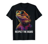 Bearded Dragon Respect The Beard Funny Reptile T-Shirt