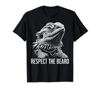 Bearded Dragon Respect The Beard Funny Reptile T-Shirt
