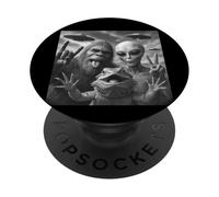 Bearded Dragon Selfie With Bigfoot & Alien Funny UFO PopSockets Adhesive PopGrip