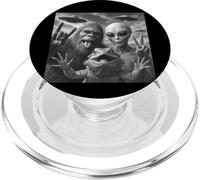 Bearded Dragon Selfie With Bigfoot & Alien Funny UFO PopSockets PopGrip for MagSafe