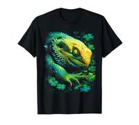 Bearded Dragon Shamrocks Forest St Patricks Day Forestcore T-Shirt