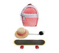 Bearded Dragon Suit - Reptile Enrichment Accessories | Bearded Dragon Skateboard Backpack Hat | for Turtle Lizard Iguana Hamster Habitat and Small Pets