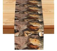 Bearded Dragon, Table Runner, Imitation Linen Table Runner For Home Party Dining Room 33x183 cm