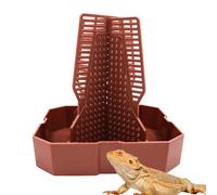 Bearded Dragon Tank Accessories, Lizard Feeder, Reptile Food Cup, Dubia Roaches Organizer with Column for Prey to Climb and Move, Food Bowl for Bearded Dragon, Gecko, Frog
