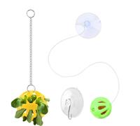 Bearded Dragon Toys - Suction Cup Gecko Bell Ball Interactive Lizard Feed