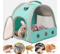 Bearded Dragon Travel Carrier, Space Capsule Clear Bubble Window Small Animal Travel Backpack for Hedgehog Rat Parrot Bird Bearded Dragon, Snake,Airline Approved (Green, Carrier)