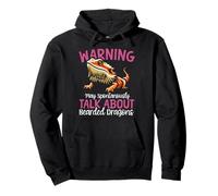 Bearded Dragon Warning May Spontaneously Talk About Bearded Pullover Hoodie