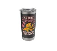 Bearded Dragon Warning May Spontaneously Talk About Bearded Stainless Steel Insulated Tumbler