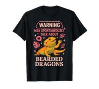 Bearded Dragon Warning May Spontaneously Talk About Bearded T-Shirt