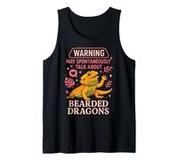 Bearded Dragon Warning May Spontaneously Talk About Bearded Tank Top