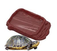 Bearded Dragon Water Bowl - Natural Looking Reptiles Drinking Bowl with Slide Rocks, Stable Habitat - Water Supply Dish, Decoration Stick - Aquarium Ornament, Terrarium Feeding Container