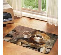 Bearded Dragon,Waterproof Pet Feeding Mat,PU Leather Placemats for Cat Dog Water Bowl,Food Mats,30x45cm