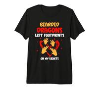 Bearded Dragons Left Footprints on My Hearts Premium T-Shirt