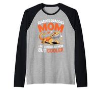 Bearded Dragons Mom Like a Regular Mom Cooler Reptile Lover Raglan Baseball Tee