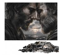 Bearded Gay Couple Intimate Love Bearded Jigsaw Puzzle, 300 Pieces