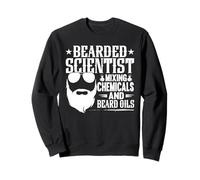 Bearded Scientist Mixing Chemicals And Beard Oils Chemistry Sweatshirt