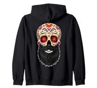 Bearded Souls Day Of Dead Love Dia De Los Muertos Halloween Zip Hoodie