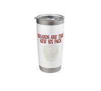 Beards are the New Six Pack Funny Beard Lover Humor Mustache Stainless Steel Insulated Tumbler