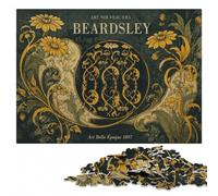 Beardsley Art Nouveau Floral Pattern Jigsaw Puzzle for Adults, 1000 Pieces | Adult Jigsaw Puzzle - easy-to-see colour differences for piece grouping alone or together.