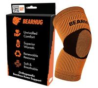 Bearhug Bamboo Knee Support For Women and Men - Knee Brace for Running, Walking, Weight Lifting and Sports with Anti Slip Silicone - Aids Arthritis Pain Relief and Rehabilitation, XXL