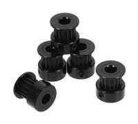 Bearing, 5pcs Printer Pulley 3D Timing Belt with Bearing Gt2 Wheel with with Printers Aluminum Alloy Black Wear Resistance(2)