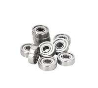 Bearing, Bimetal Seal Shield Micro Deep Groove Bearing 5pcs R2ZZ 3.175x9.525x3.967mm ABEC-5 Single Row Ball Bearings Wear Resistance(R10zz)