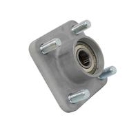 Bearing Cover Square Flange Mounting Plate With Ball Bearing Housing Iron Built For Smooth Rotation Four Threaded Pins For Utility Vehicle Repair Workshop Use