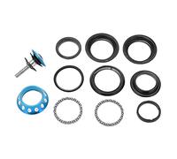 Bearing Headset Metal Colorful Drop Shape Tapered Head Tube Bowl Set for Mountain Bikes Dead Fly Bicycles High Quality Durable Smooth Lightweight 44mm Diameter (Blue)
