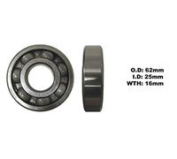 Bearing Koyo 6305R1 (ID 25mm x OD 62mm x W 16mm)