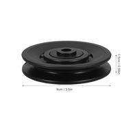 Bearing Pulley Wheels Black 4pcs Gym Equipment 90mm Pa6