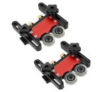 Bearing Roller Feather Boards, Aluminum Alloy Multi-Purpose Dual Bearing Roller Feather Loc Board Woodworking Table Saw Pressing Feeder Guider (2)