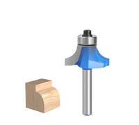Bearing Routed Wood Router Bit 1/4 x 28.6mm Round Nose Carbide Tip | 1/4 x 28.6mm bearing-edged round nose design for precise edge profiling and trimming on woodworking machinery