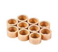 Bearing Sleeve Bushings Powder, Pack of 2 Inner Diameter 18mm Brass Powder Metallurgy Oil Bearing Wear Resistant Guide Bushing 18x25x(18-32) mm(2pcs 18x25x32)