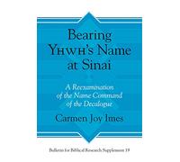Bearing Yhwh's Name at Sinai: A Reexamination of the Name Command of the Decalogue: 19 (Bulletin for Biblical Research Supplement)