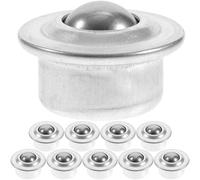 Bearings, 10pcs Metal Ball Bearing Transfer Unit Bearings Roller Low Profile Casters 5/8 Pillow Block Caster Wheels Screw Mounted Round Transfers