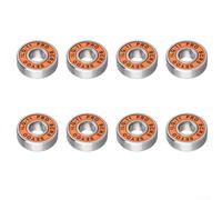 Bearings 8-Piece Roller Skate Bearings ABEC-9 608RS ILQ-11 Smooth Rolling Chrome Steel For Skateboard Inline Skates Quad Skates Standard 608 Wheels 22mm Diameter Upgrade(orange)
