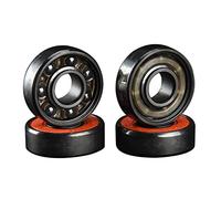 Bearings, 8PCS 608 Hybrid Black Ceramic Bearings 7 Beads ABEC-9 Bearing for Skateboard LongBoard Inline Skate HandSpinner